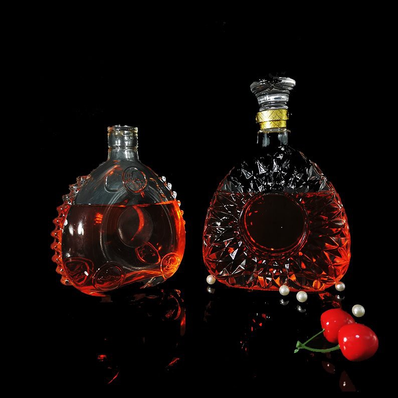 clear wine bottles with corks