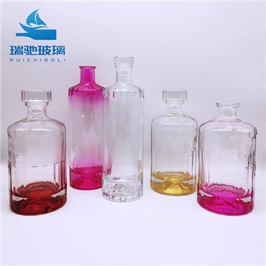 কর্ক টপস সহ 500ml রঙিন ভিনটেজ কাচের বোতল