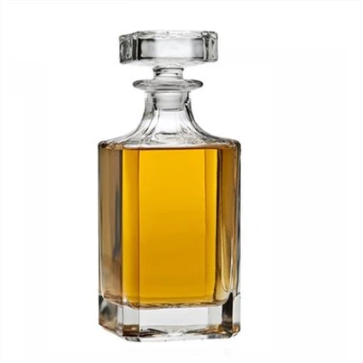 500ml আয়তক্ষেত্রাকার ক্লিয়ার হুইস্কি কাচের বোতল