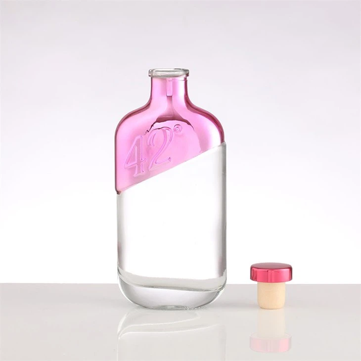 Customized Semi-color Pink High Grade Bottle 700ML