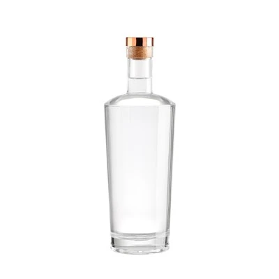 অনন্য আকৃতি 750ml কাস্টম ডিজাইন গ্লাস লিকার বোতল